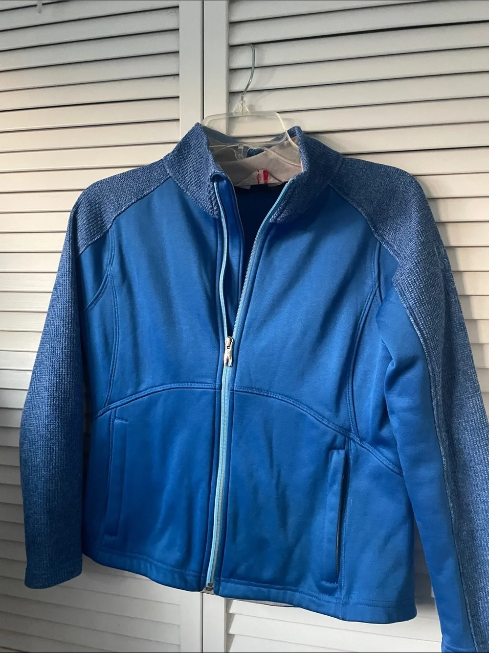 Spyder kids Two-Tone Blue Performance Full-Zip Jacket